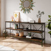 3 Tier Free Standing Hallway Console Table Living Room Shelf Display Metal Frame