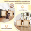 Indoor Wooden Kitten House End Side Table-Natural