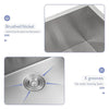 Kitchen Sink Bowl Stainless Steel Drainer Pipe Catering Basin Pot 780*430*210mm