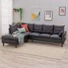 L-Shaped Corner Sofa, Sectional Couch with Built-in USB Port Chaise