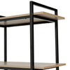 5 Tier Bookcase Bookshelf Industrial Wooden Storage Shelf Metal Frame 180cm UK