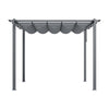 3 x 3(m) Aluminium Pergola with Retractable Roof, Outdoor Garden Gazebo Canopy