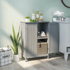 Bathroom Grey Floor Cabinet Free-standing Storage Cabinet