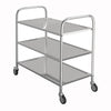 3-tier Rolling Kitchen Cart Trolley Stainless Steel Utility Catering Storage 90H