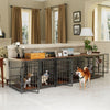 Large Wooden Dog Crate Indoor Puppy Cage Pet House Kennel with Removable Divider