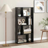 120 CM High Bookcase Floor Standing Open Display Shelving Black