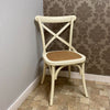 Cream Cross Back Dining Chair Set of 6 Comfortable & Stylish Wooden Home Cafe