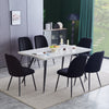 2/4/6 Velvet Suede Dining Chairs Upholstered seat with Metal Legs Kitchen Chairs