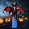 8FT Sickle Grim Reaper Inflatable Halloween Decoration w/ LED Lights Accessories