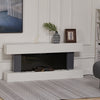 52inch Fireplace Suite Surround Frame Electric Fire Wall Mounted LED Flame H