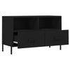 TANZEM TV Cabinet Black 80x36x50 Engineered Wood,TV Stand, Industrial A4L6