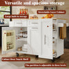 Kitchen Storage Trolley Rolling Island Cart with Countertop, Shelves, Drawers