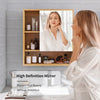 Wall-Mounted Medicine Cabinet with Mirror Single Door Bathroom Storage Cabinet