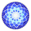 Outdoor Plant Stand Folding Mosaic Side Table Round End Table w/Ceramic Tile Top
