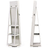 360 Rotating Mirrored Jewelry Cabinet Free Standing Jewelry Armoire With Lock