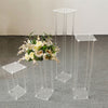 40/60/80/100cm Acrylic Wedding Flower Stand Pedestal Centrepiece Plinth Decor