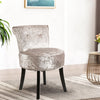 Soft Dressing Table Chair Vanity Makeup Stool Dining Seat Pouffe with Wood Legs