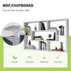 White Book Shelves Wall Shelving Storage Display Open Design Decorative Rack