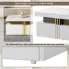 Coffee Table with Drawers Storage White Wooden Centre Table for Living Room