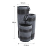 Garden Water Fountain Feature w/ LED Lights Outdoor Polyresin Statues Waterfall