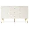 Cabinet Chest of Drawers with Adjustable Shelf Home Storage Cupboard White