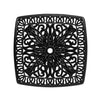 Vintage 62.5x 62.5cm Cast Aluminium Outdoor Garden Table w/Dia.4cm Umbrella Hole
