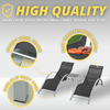 3pc Garden Furniture Table Set Sun Lounger Seats Zero Gravity Reclining