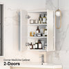 Corner Bathroom Mirror Cabinet With Storage Wall Mounting For Bathroom White