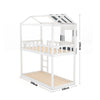 Cottage Elevated Bed Frame Solid Wood Children Sleeping House Bunk Bed Bedstead