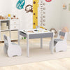 4-in-1 Kids Table and Chair Set Children Wooden Activity Storage Table