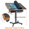 Rolling Wooden Jigsaw Puzzle Table Board Easel Tilting Table Storage with Legs