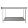 Catering Stainless Steel Table Commercial Overshelf Kitchen Prep Bench Shelves