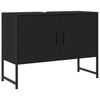 CIADAZ Bathroom Sink Cabinet Black 80x33x60 Engineered Wood, Under Sink H1G1