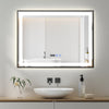 Illuminated Bathroom Mirror LED Light Demister Touch Sensor Time Display