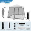 Outdoor Gazebo Foldable Camping Tent Instant Pop-up Canopy with Roller Bag