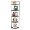 Bathroom Corner Shelf 5 Tiers Shelving Rack Unit Wood Display Stand Home Storage
