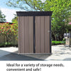 5x3ft Small Garden Shed Pent Roof Garden Storage Shed Lockable Container Brown
