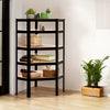 Black Boltless Garage Corner Racking Metal Shelving Stand Heavy Duty 5Shelf Unit