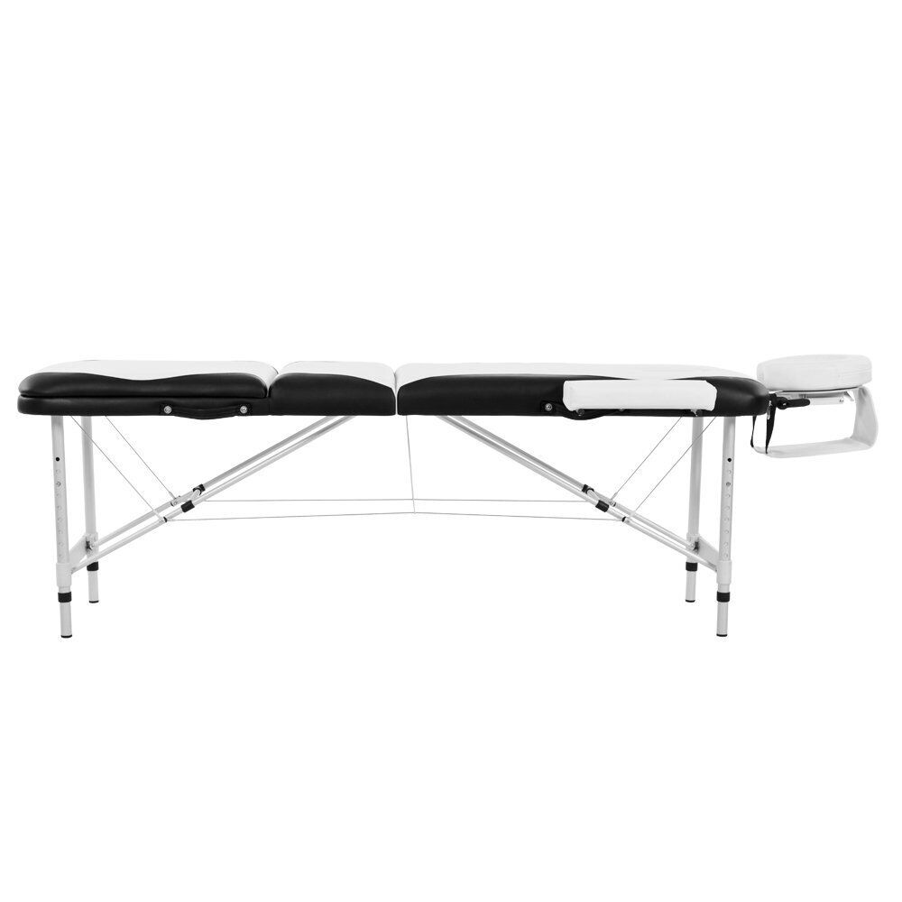Portable 3 Fold Massage Table Beauty Bed Massage Therapy Couch Facial Spa White