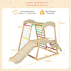 6-in-1 Indoor Jungle Gym Climbing Toy Kids Wooden Playground Climber Playset
