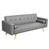 Stylish Linen Fabric Upholstered Clic Clac Sofa Bed 3 Seater Reclining Settee