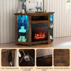 Fireplace TV Stand for TVs up to 50 Inches Electric Fireplace Insert LED Lights