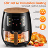 LCD DIGITAL AIR FRYER COOKER OVENS LOW FAT HEALTHY OIL FREE FRYING KITCHEN 6L AT