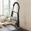 Modern Monobloc Kitchen Mixer Tap with Pull Out Hose Spray Single Lever Black