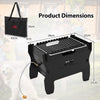 Outdoor Small Countertop Charcoal Wood Burning Grill-Black