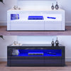 120cm Modern TV Unit Cabinet Stand White High Gloss with LED RGB Lights Drawers