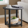 Black/White Bedside Table Round Cabinet Side End Table Nightstand Storage Shelf