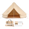 Canvas Bell Tent 3m/9.8ft 4-Season Canvas Tent for Camping with Stove Jack