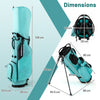 Golf Club Carry Bag w/ Rain Hood & Umbrella Holder for Women & Men-Blue