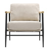 Modern Linen Upholstered Armchair Single Sofa Accent Chair Living Room Soft Seat